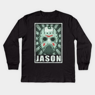 HORROR SERIES MR JASON Kids Long Sleeve T-Shirt